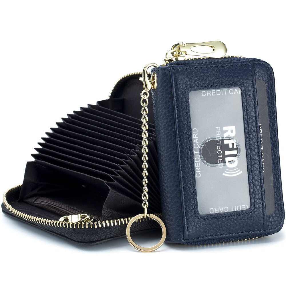 9636 Rfid Credit Card Holder,Leather Businese Card Case,Rfid Blocking